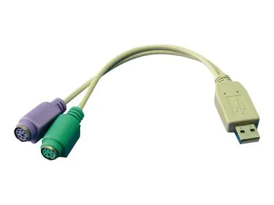 LogiLink - Tastatur- / Maus-Adapter - PS/2 (W) zu USB (M)