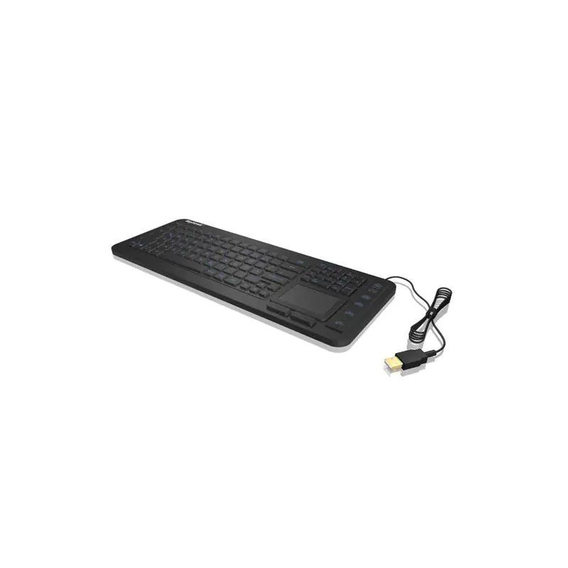 KeySonic KSK-6231 Inel - Tastatur - mit Touchpad - hinterleuchtet - USB - USA - Schwarz