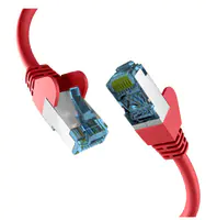 EFB-Elektronik - Patch-Kabel - RJ-45 (M) zu RJ-45 (M) - 5 m - 6 mm - S/FTP, PiMF - CAT 7 (Kabel) / CAT 6a (Anschlüsse) - geschirmt, halogenfrei, geformt, verseilt, Knickschutzmanschette, 10 Gigabit Ethernet, Steckerbelegung 1:1 - Rot EFB-Elektronik - Patch-Kabel - RJ-45 (M) zu RJ-45 (M) - 5 m - 6 mm - S/FTP, PiMF - CAT 7 (Kabel) / CAT 6a (Anschlüsse) - geschirmt, halogenfrei, geformt, verseilt, Knickschutzmanschette, 10 Gigabit Ethernet, Steckerbelegung 1:1 - Rot