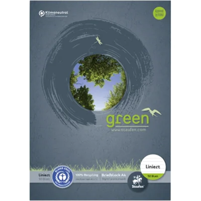 Ursus Briefblock DIN A4 liniert - Recyclingpapier - 70 g/m² 608585010