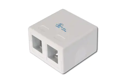 DIGITUS Professional AT-AG 302A-WH - Gehäuse mit modularen Einsätzen - weiß, RAL 9010 - 2 Ports