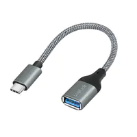LogiLink - USB-Adapter - 24 pin USB-C (M) zu USB Typ A (W) - USB 3.2 Gen 1 - 5 V - 3 A - 15 cm - up to 5 Gbps data transfer rate, UBS On-The-Go (OTG) - Dunkelgrau