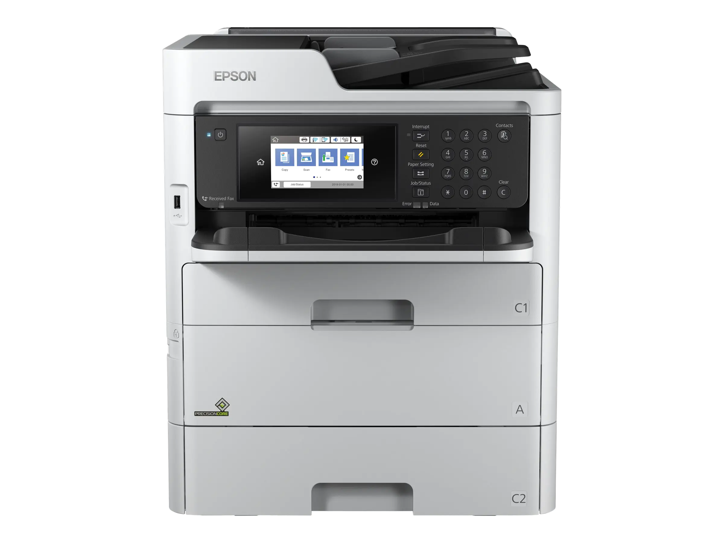Epson WorkForce Pro WF-C579RDTWF BAM - Multifunktionsdrucker - Farbe - Tintenstrahl - A4/Legal (Medien) - bis zu 21 Seiten/Min. (Drucken) - 830 Blatt - 33.6 Kbps - USB, Gigabit LAN, USB-Host, Wi-Fi