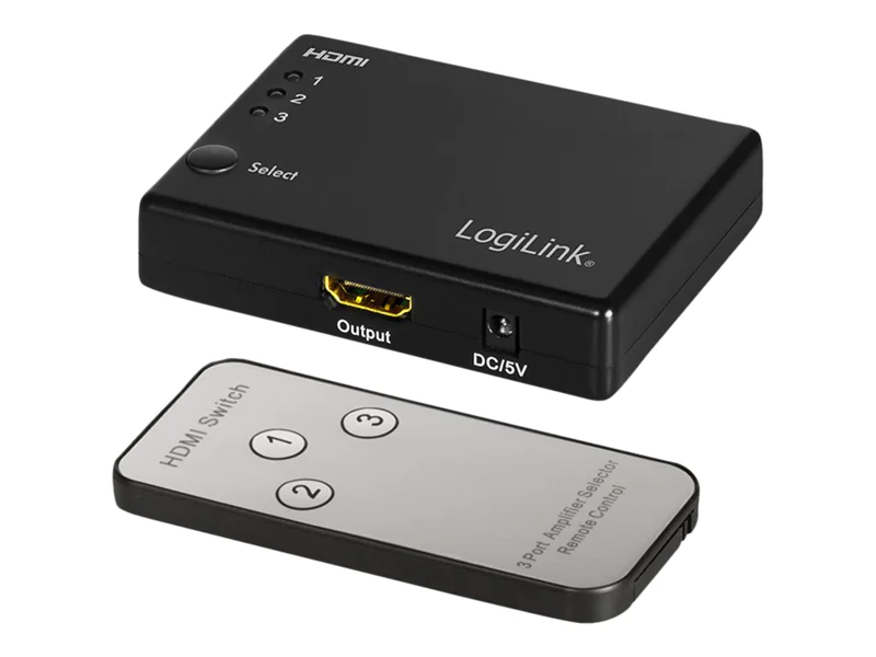 LogiLink - Video/Audio-Schalter - 3 x HDMI - Desktop
