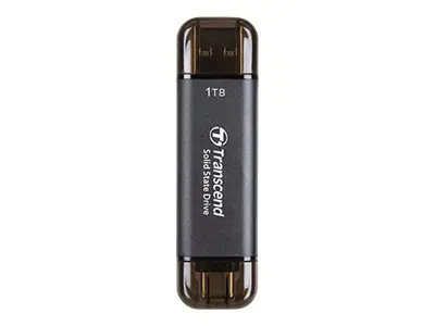Transcend ESD310C - SSD - 1 TB - extern (tragbar) - USB 3.2 Gen 2x1 (USB-C Steckverbinder) - Schwarz Transcend ESD310C - SSD - 1 TB - extern (tragbar) - USB 3.2 Gen 2x1 (USB-C Steckverbinder) - Schwarz