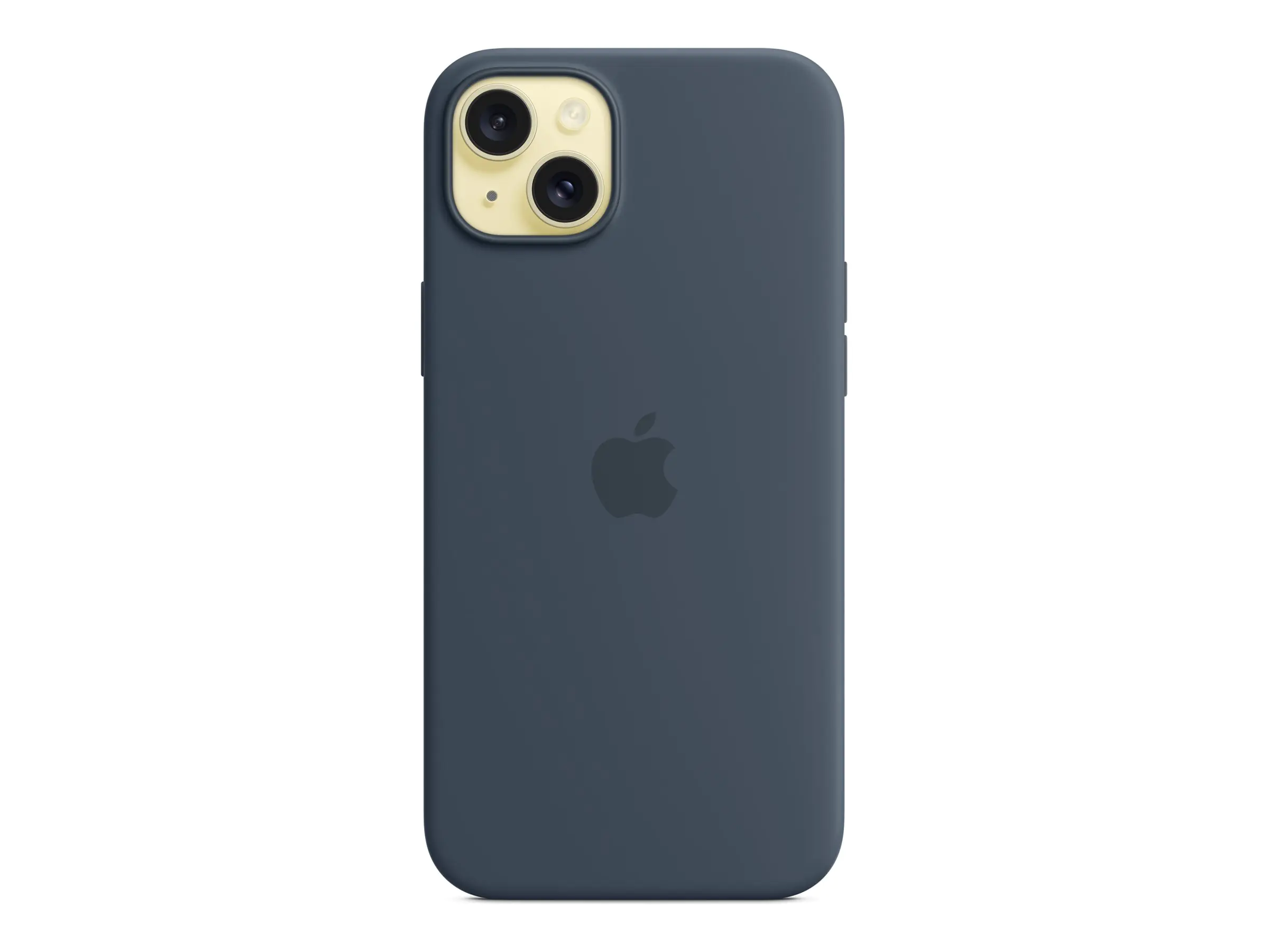 Apple - Hintere Abdeckung für Mobiltelefon - kompatibel mit MagSafe - Silikon - Storm Blue - für iPhone 15 Plus