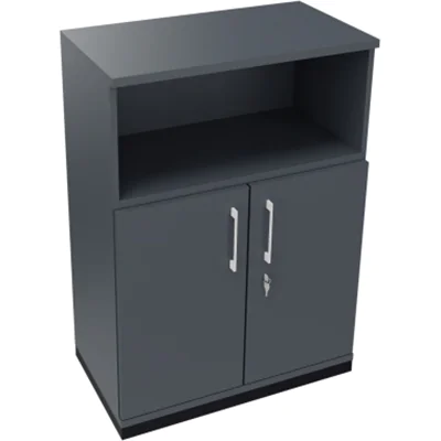 Kombischrank 2OH Tür 1OH Regal B800xT442xH1133mm an/Lavagrau