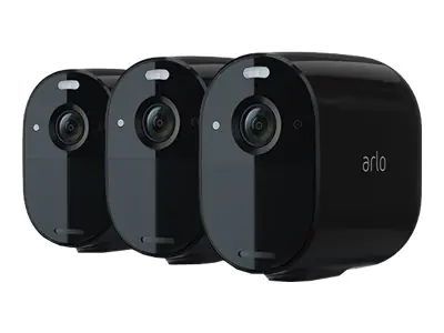 Arlo Essential - Netzwerk-Überwachungskamera - Außenbereich, Innenbereich - wetterfest - Farbe (Tag&Nacht) - 1920 x 1080 - 1080p - Audio - drahtlos - Wi-Fi - H.264 (Packung mit 3)