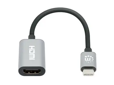 Manhattan USB-C auf HDMI-Adapter 4K 60Hz Alu Space grau - Digital/Daten