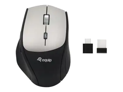 Equip Optische Maus kabellos Dual Adapter USB-C+A R+L sw