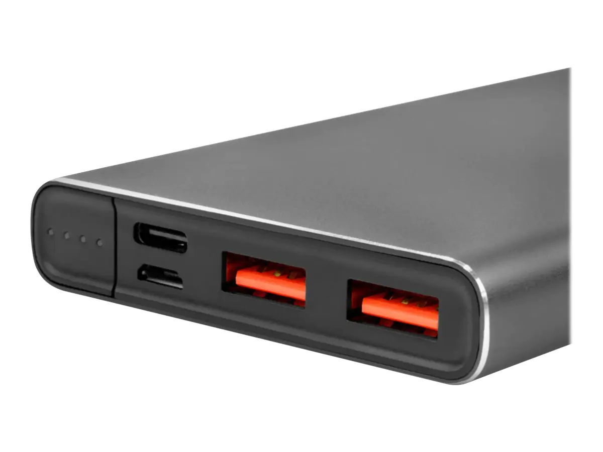 Ansmann Powerbank - 10000 mAh - 37 Wh - 18 Watt 3 A - QC 3.0 / PD (USB, USB-C) - 1700-0115