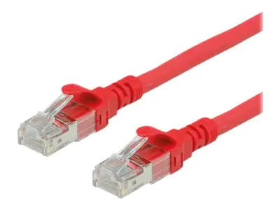 Roline - Patch-Kabel - RJ-45 (M) bis RJ-45 (M) - 1 m - UTP - CAT 6a - halogenfrei, geformt, verseilt - Rot