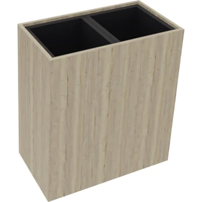 Pflanzgefäß 2er hoch B721xT380H800mm Eiche Nat