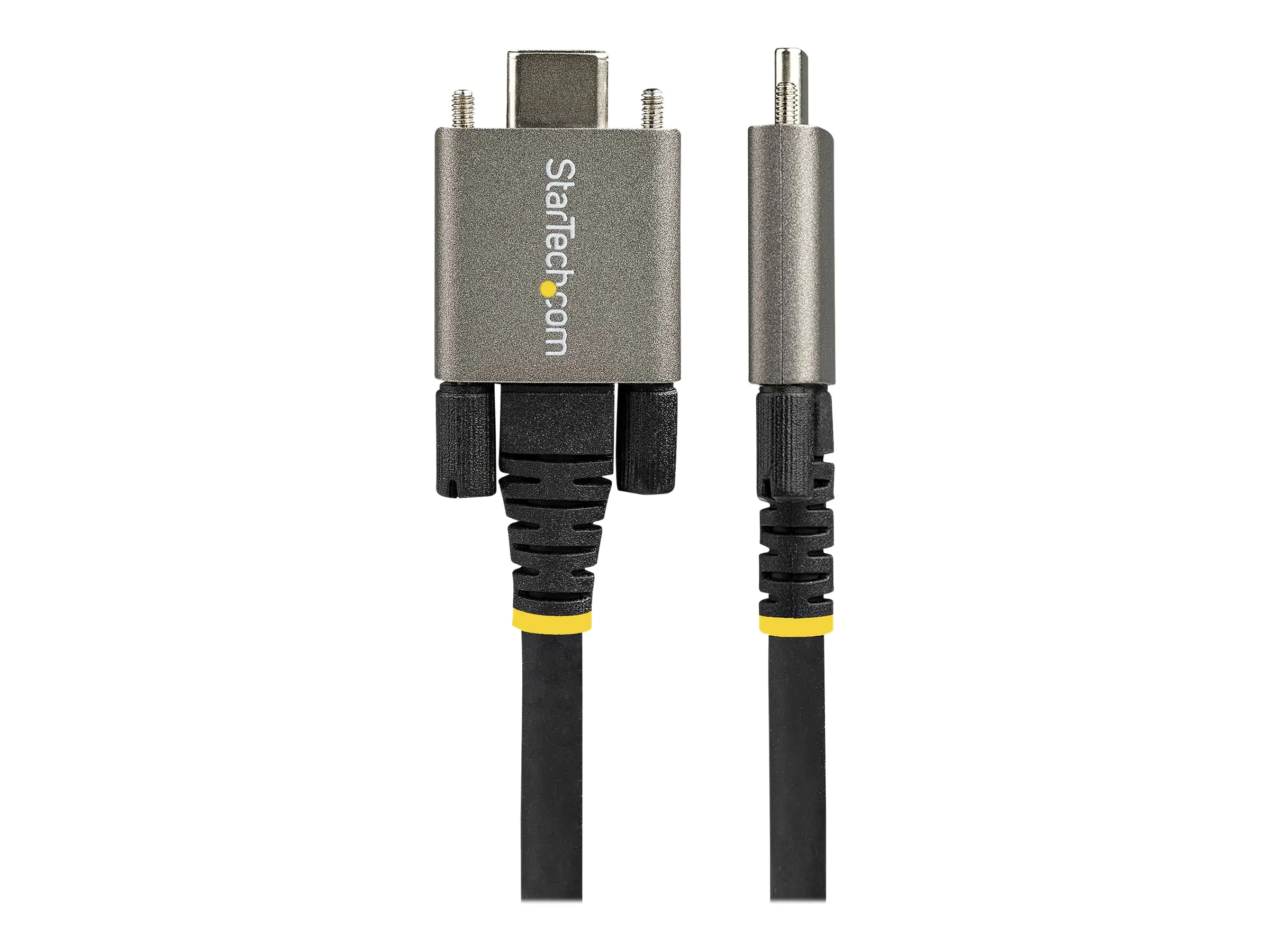 StarTech 1m USB-C Kabel mit Schraubensicherung 10Gbit/s - USB 3.1/3.2 Gen 2 Typ-C Kabel - 100W (5A) Power Delivery Laden, DP Alt Modus - USB-C Kabel zum Laden/Synchronisieren (USB31CCSLKV1M) - USB-Kabel - 24 pin USB-C (M) gerade/verriegelnd zu 24 pin USB-