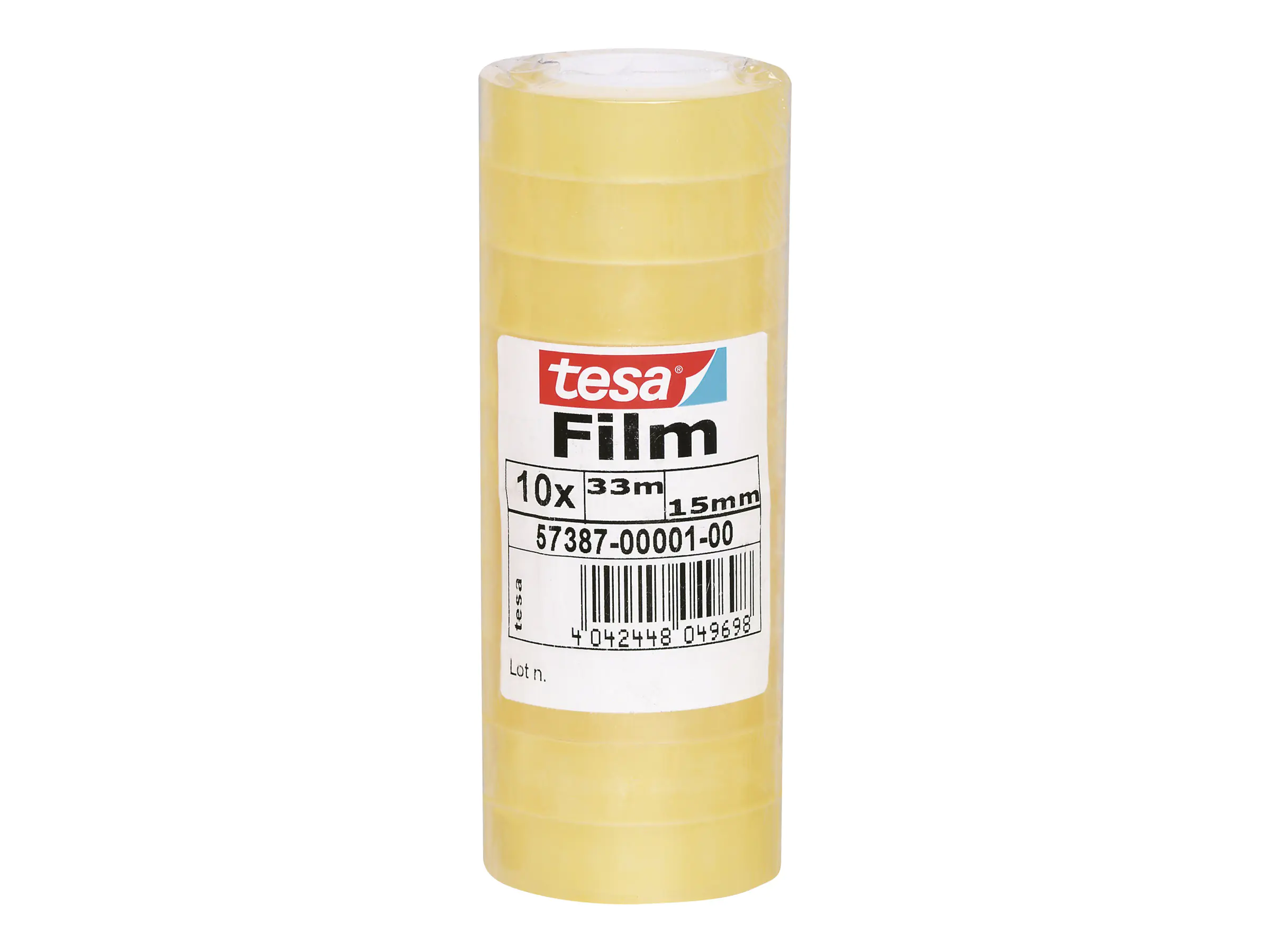 Tesa Tesafilm - Büro-Klebeband - 15 mm x 33 m - Polypropylenfolie - transparent (Packung mit 10) 57387