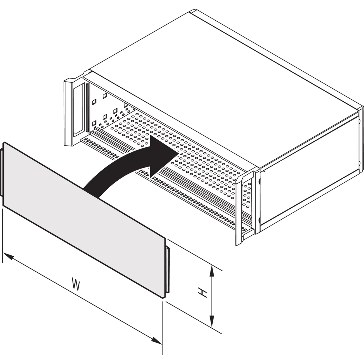 Schroff - Rackpaneel - vorne und hinten - 2U - 48.3 cm (19") Schroff - Rackpaneel - vorne und hinten - 2U - 48.3 cm (19")