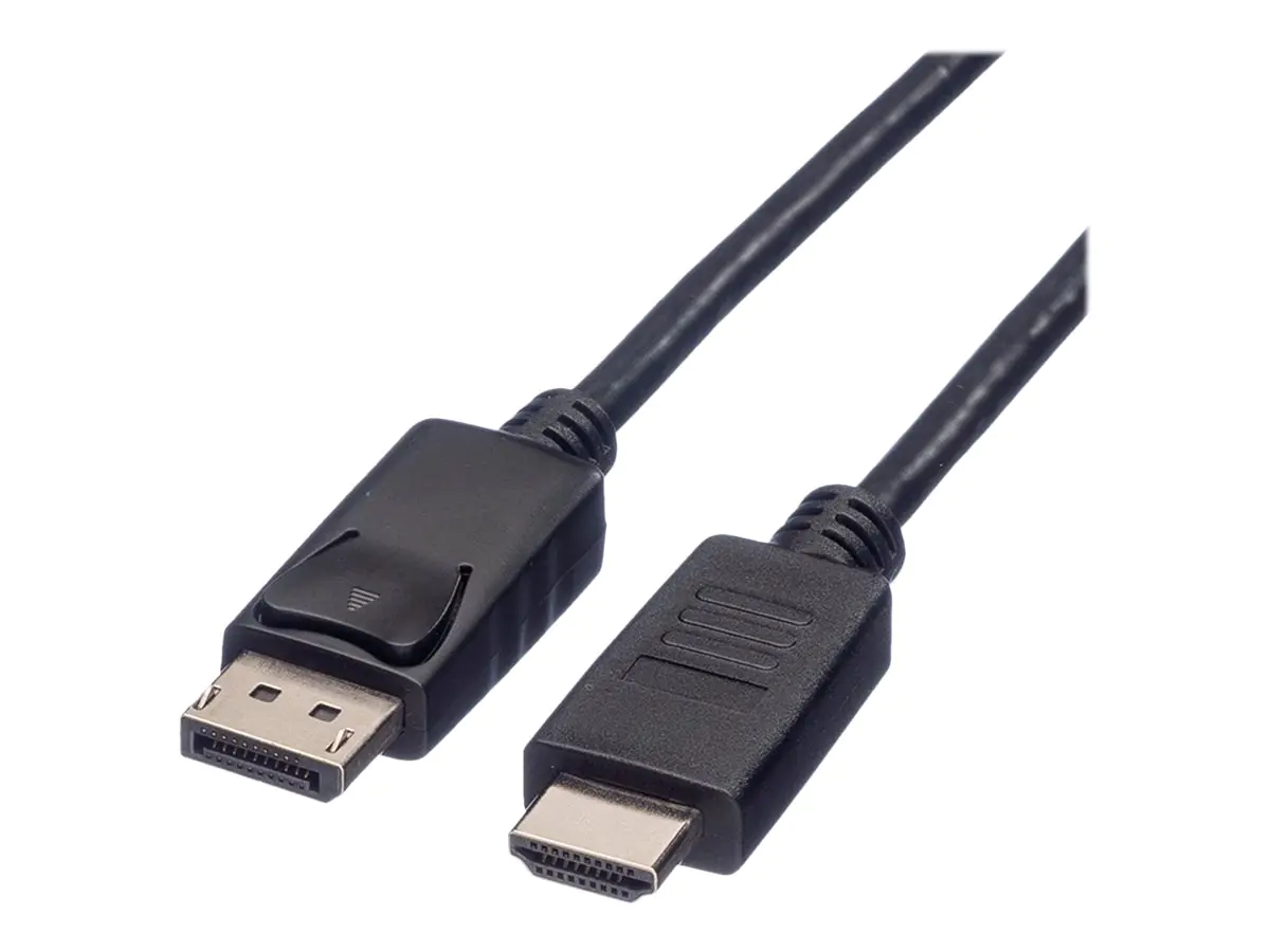 Roline Green - Adapterkabel - DisplayPort männlich zu HDMI männlich - 1 m - abgeschirmt - Schwarz - 2K Unterstützung, unterstützt 1920 x 1080 bei 60 Hz