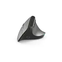 Hama EMW-700 - Vertikale Maus - mehrere Geräte, wiederaufladbar - ergonomisch - Für Rechtshänder - optisch - 8 Tasten - kabellos - 2.4 GHz, Bluetooth 4.2 - kabelloser Empfänger (USB) - Anthrazit