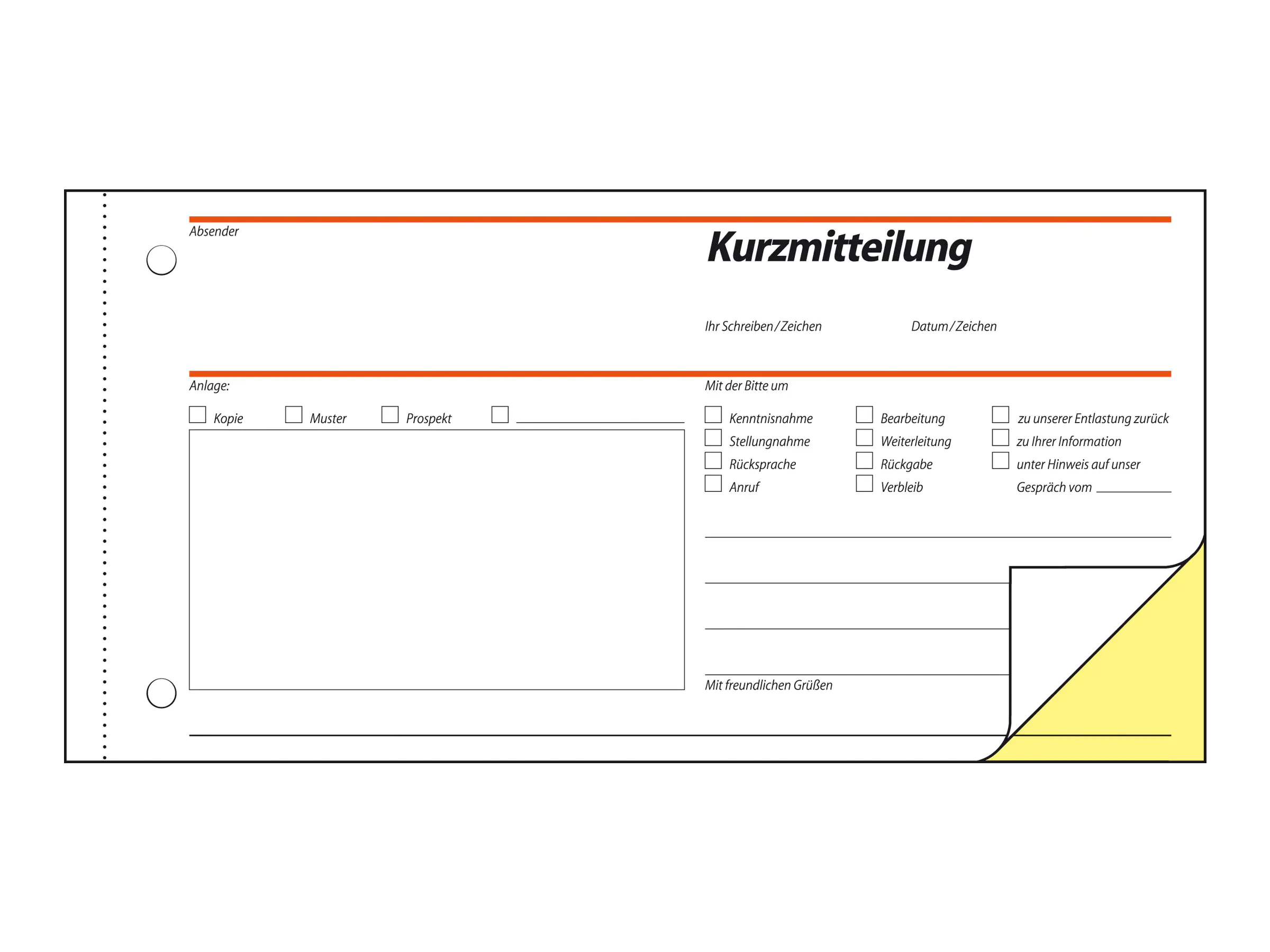 Sigel Formular für Kurznachrichten - 40 Blatt SD008