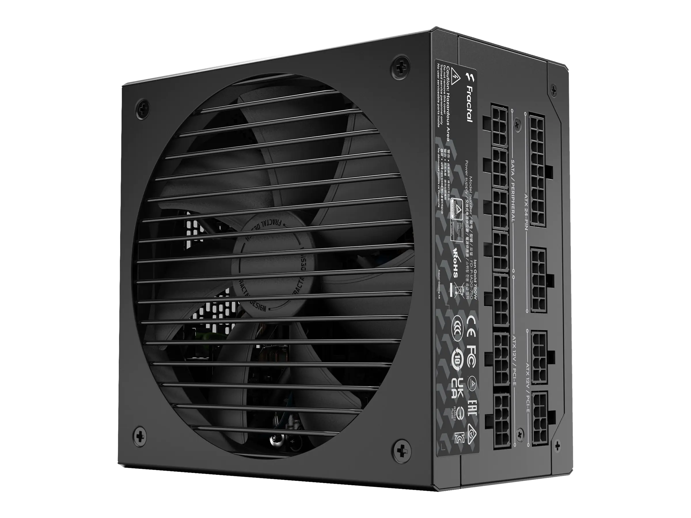 Fractal Design Ion Gold - Netzteil (intern) - ATX12V 2.52/ EPS12V 2.92 - 80 PLUS Gold - Wechselstrom 100-240 V - 750 Watt - Europa - Schwarz
