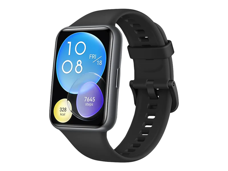 Huawei Watch Fit 2 Active - Midnight Black - intelligente Uhr mit Riemen - Silikon - Midnight Black - Handgelenkgröße: 130-210 mm - Anzeige 4.42 cm (1.74") - Bluetooth - 26 g