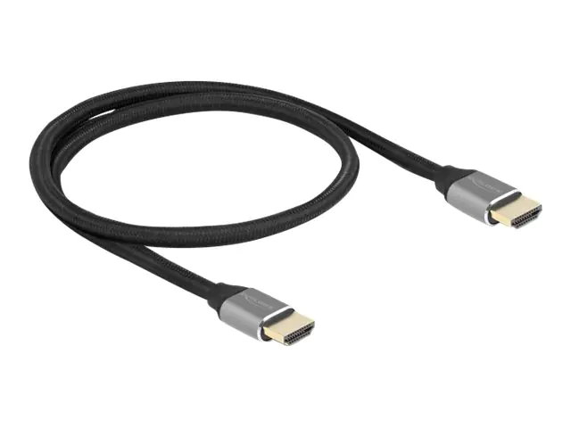 Delock - Ultra High Speed - HDMI-Kabel - HDMI männlich zu HDMI männlich - 50 cm - Dreifachisolierung - Grau - hauchvergoldete Kontakte, unterstützt 8K 60 Hz (7680 x 4320)