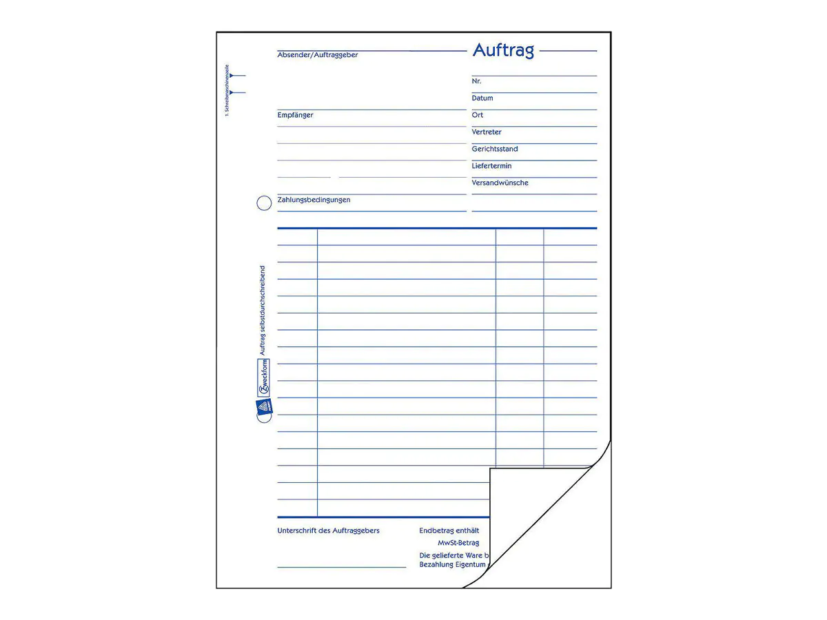Avery Zweckform Bestellformular - 50 Blatt - A5 (148 x 210 mm) 756