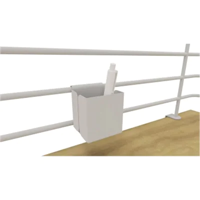 NowyStyl Stifteköcher 7,5 x 7 x 6,5 cm (B x H x T) Metall weiß