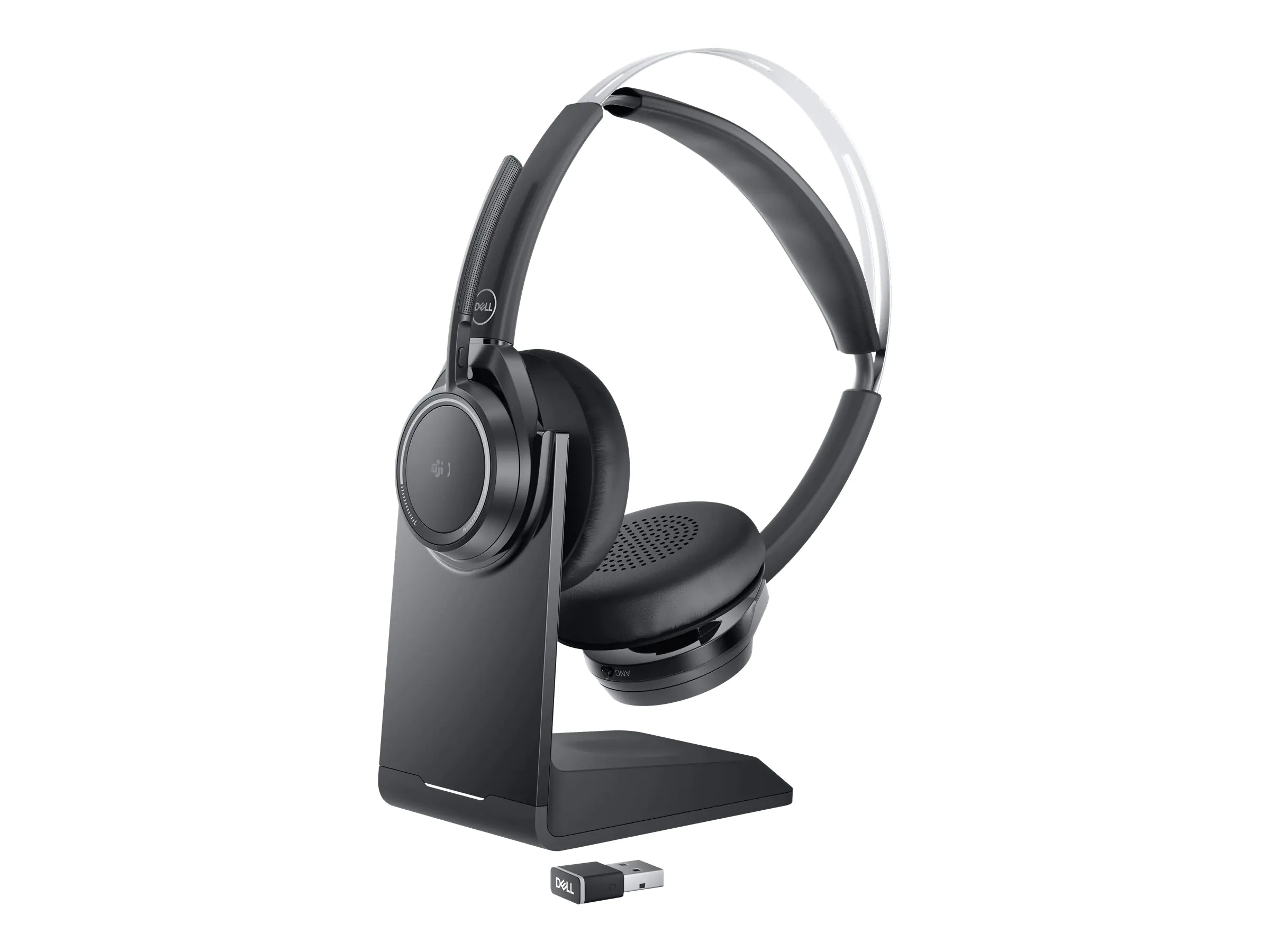 Dell Premier Wireless ANC Headset WL7022 - Headset - Bluetooth - kabellos - aktive Rauschunterdrückung - Adapter USB-A via Bluetooth - Zoom Certified, Zertifiziert für Microsoft Teams