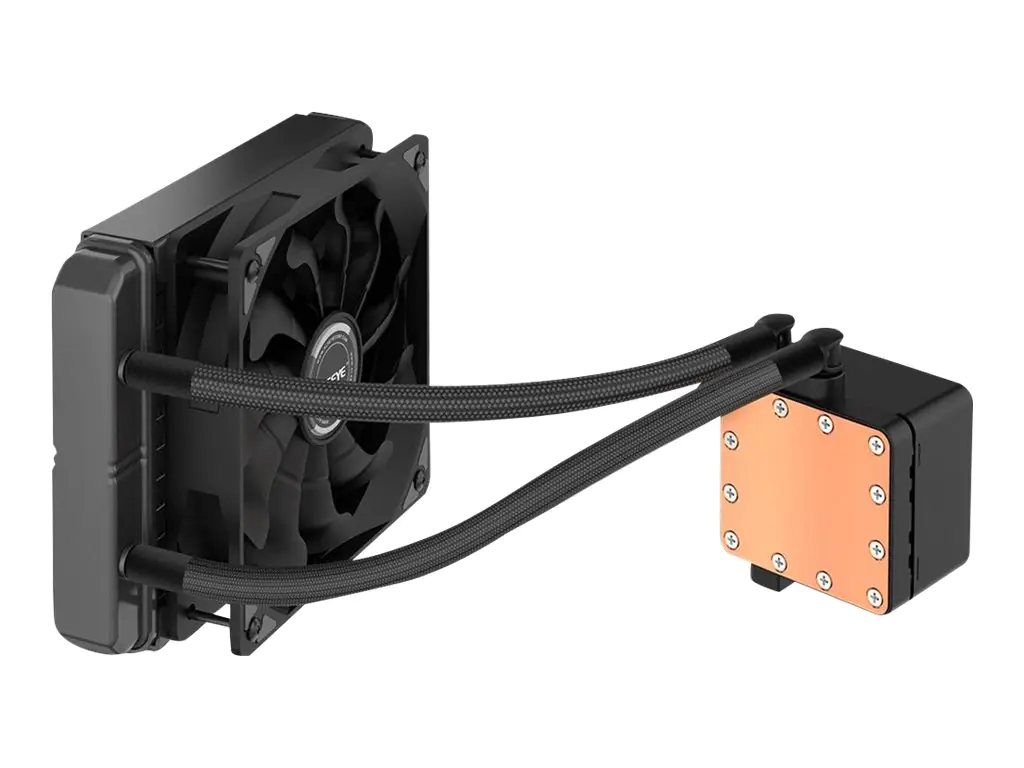 Inter-Tech ALSEYE Max 120 - Prozessor-Flüssigkeitskühlsystem - (für: LGA775, LGA1156, AM2, AM2+, LGA1366, AM3, LGA1155, AM3+, LGA2011, FM1, FM2, LGA1150, LGA1151, AM4, LGA2066 (Square ILM) Socket, LGA1200) - Kupfer - 120 mm