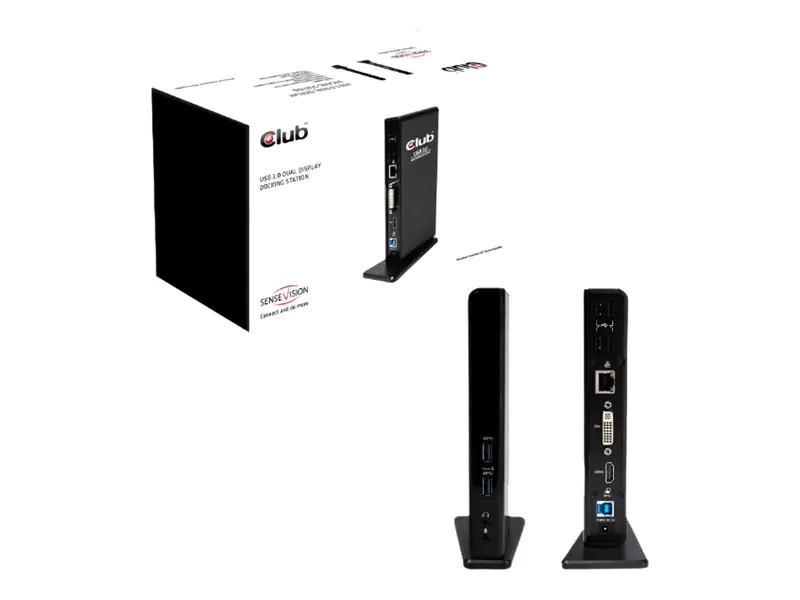 Club 3D SenseVision USB 3.0 Dual Display Docking Station - Dockingstation - USB - DVI, HDMI Club 3D SenseVision USB 3.0 Dual Display Docking Station - Dockingstation - USB - DVI, HDMI