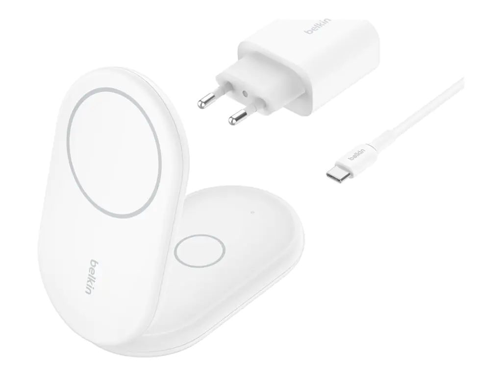 Belkin BOOSTCHARGE Qi2 15w Mag 2in1 Stand WH