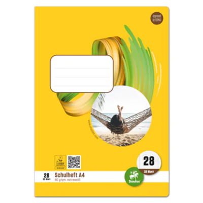 Format-X® Schulheft Style DIN A4 kariert mit Rand innen/außen 28 32 Bl.