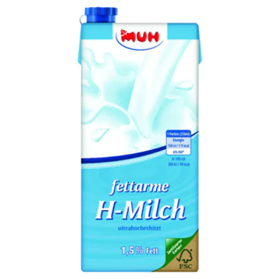 MUH® H-Milch 1,5% 12 x 1 l/Pack.