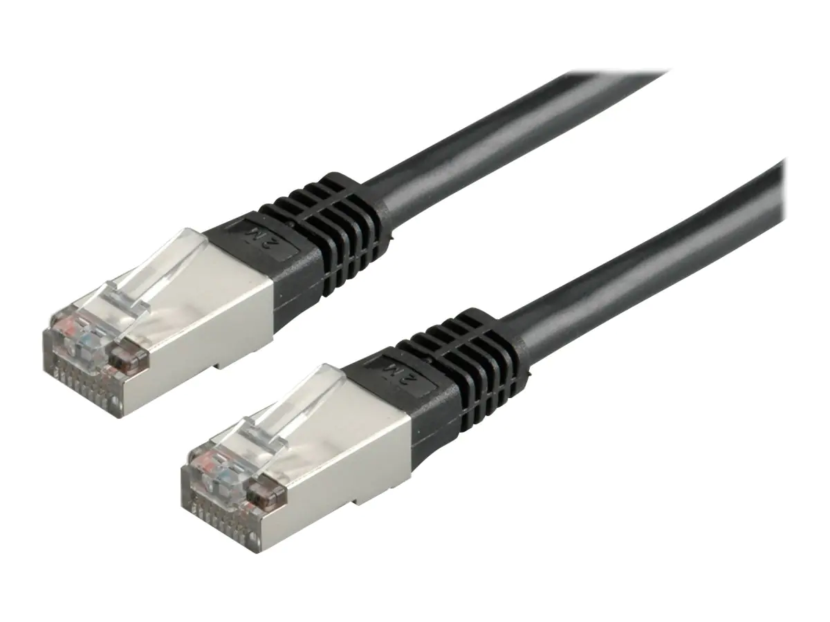Roline - Patch-Kabel - RJ-45 (M) zu RJ-45 (M) - 5 m - SF/UTP - CAT 5e - geformt - Schwarz