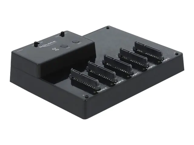 Delock 777 - HDD-Dockingstation Schächte: 5 - 2.5" (6.4 cm) - SATA 6Gb/s - USB 3.0 - Schwarz
