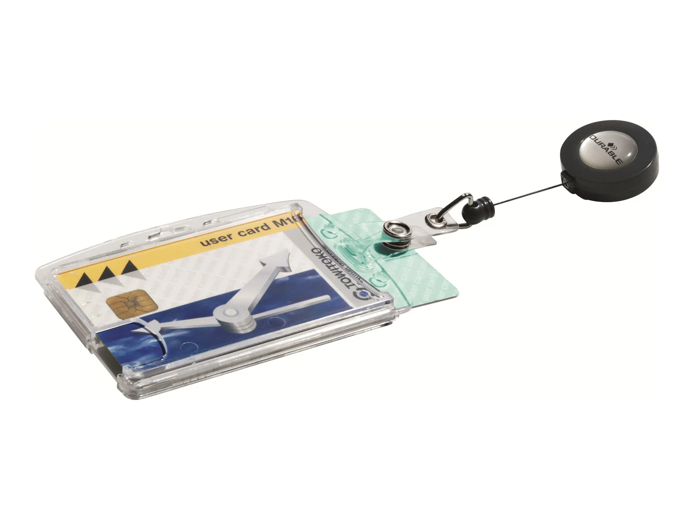 Durable Kartenhalter - für 54 x 85 mm - Clip - durchsichtig (Packung mit 10) 8224-19
