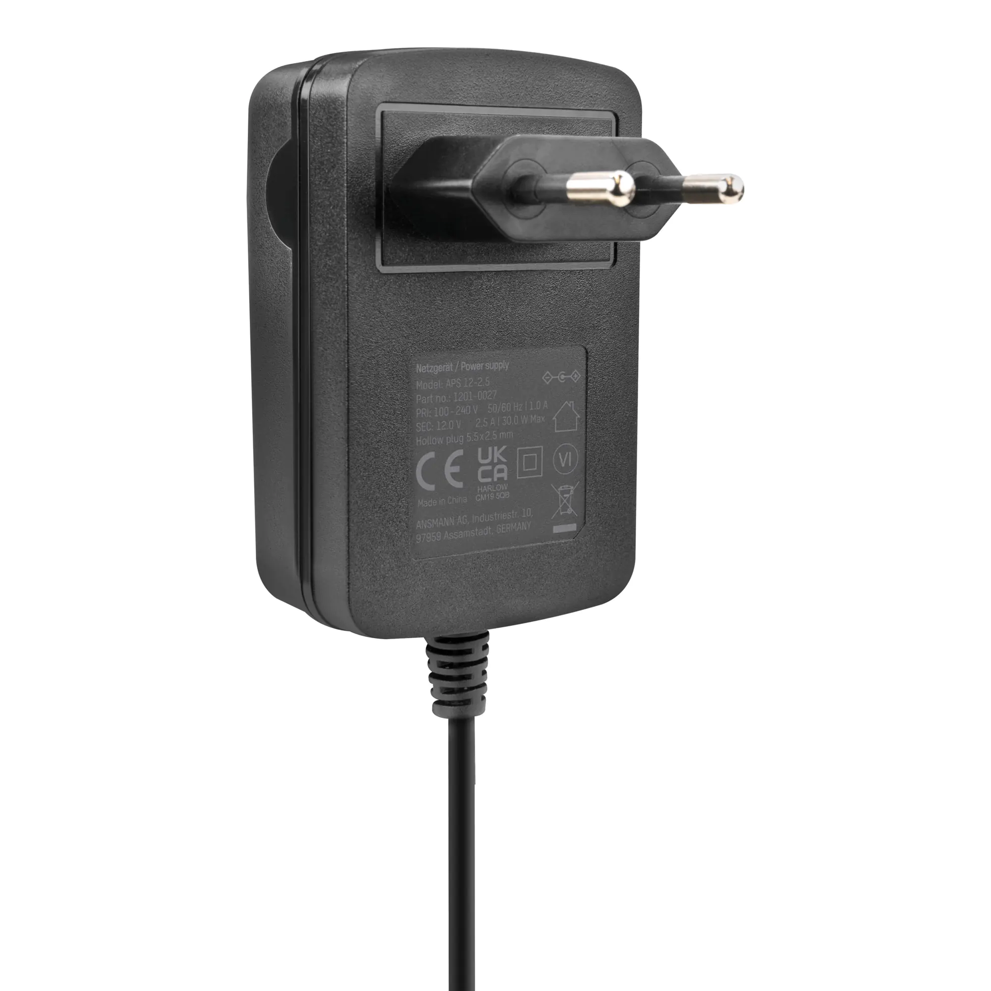 Ansmann Netzteil APS 12-2.5 12V 2.5A 30W speziell für Router