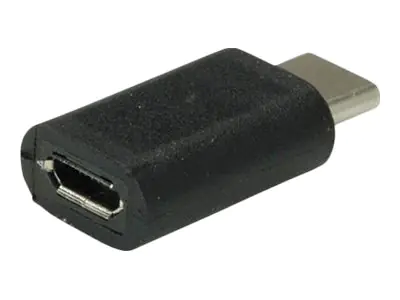 VALUE - USB-Adapter - 24 pin USB-C (M) umkehrbar zu Micro-USB Typ B (W) - USB 2.0 - Schwarz VALUE - USB-Adapter - 24 pin USB-C (M) umkehrbar zu Micro-USB Typ B (W) - USB 2.0 - Schwarz