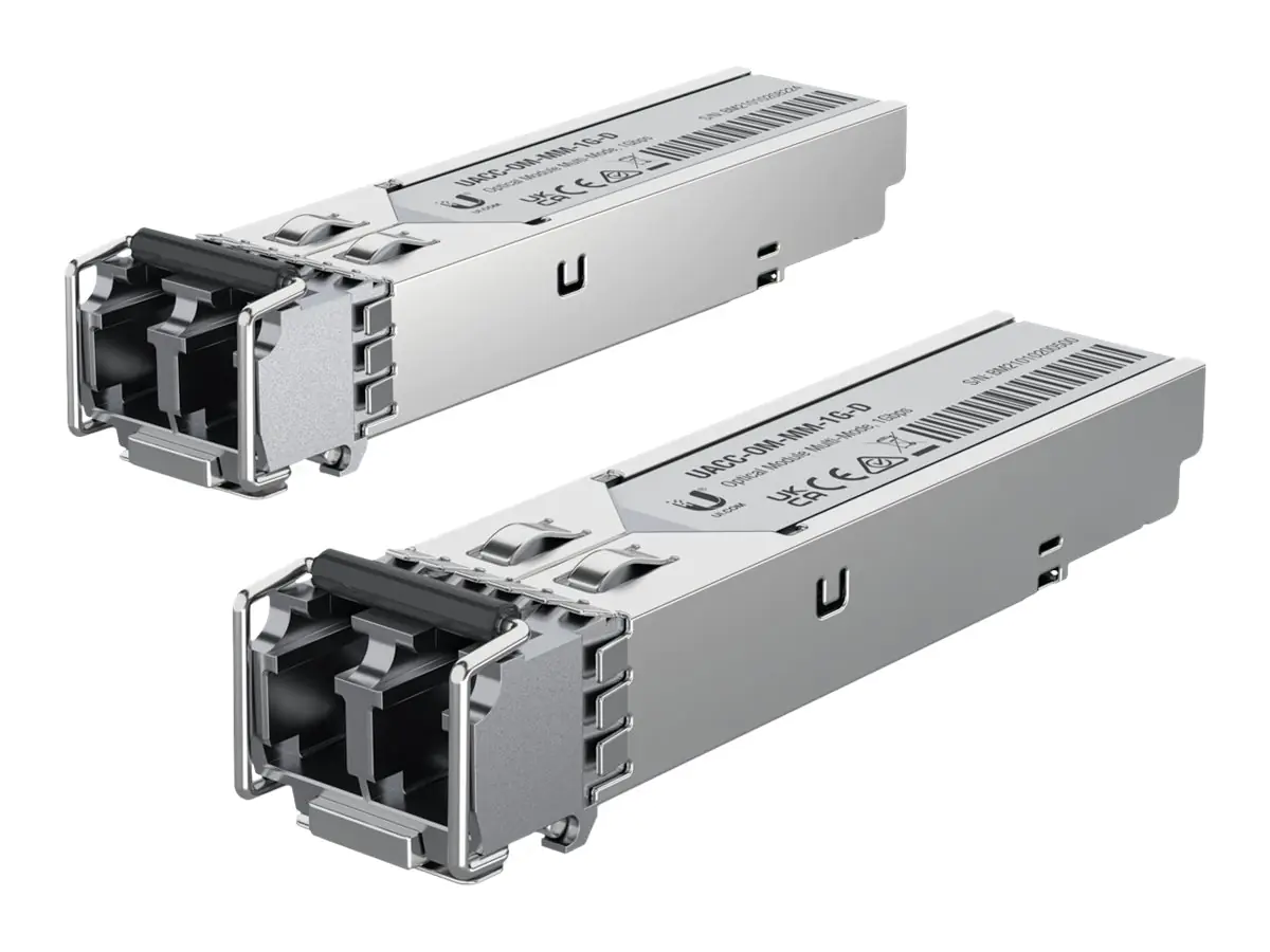 Ubiquiti UACC-OM-MM-1G-D - SFP (Mini-GBIC)-Transceiver-Modul - 1GbE - LC Single-Modus - bis zu 550 m - 850 nm (Packung mit 20) UACC-OM-MM-1G-D-20