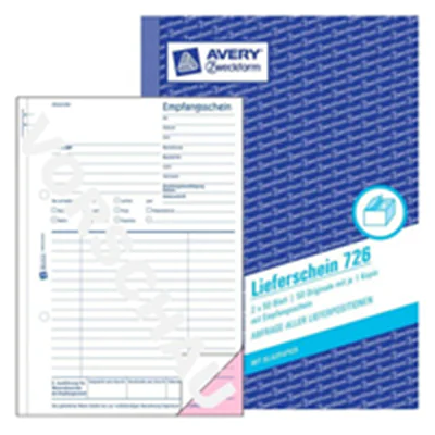 Avery Zweckform Lieferschein 726 DIN A5 2x50Blatt