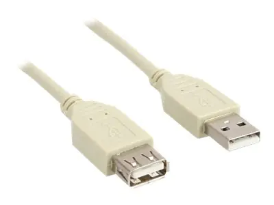 InLine - USB-Verlängerungskabel - USB (M) zu USB (W) - 30 cm - beige InLine - USB-Verlängerungskabel - USB (M) zu USB (W) - 30 cm - beige