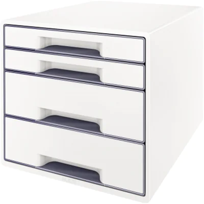 Leitz Schubladenbox WOW CUBE 52132001 4Schubfächer weiß/grau Leitz Schubladenbox WOW CUBE 52132001 4Schubfächer weiß/grau