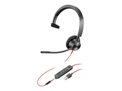 Poly Blackwire 3315 - 3300 Series - Headset - On-Ear - kabelgebunden - USB, 3,5 mm Stecker