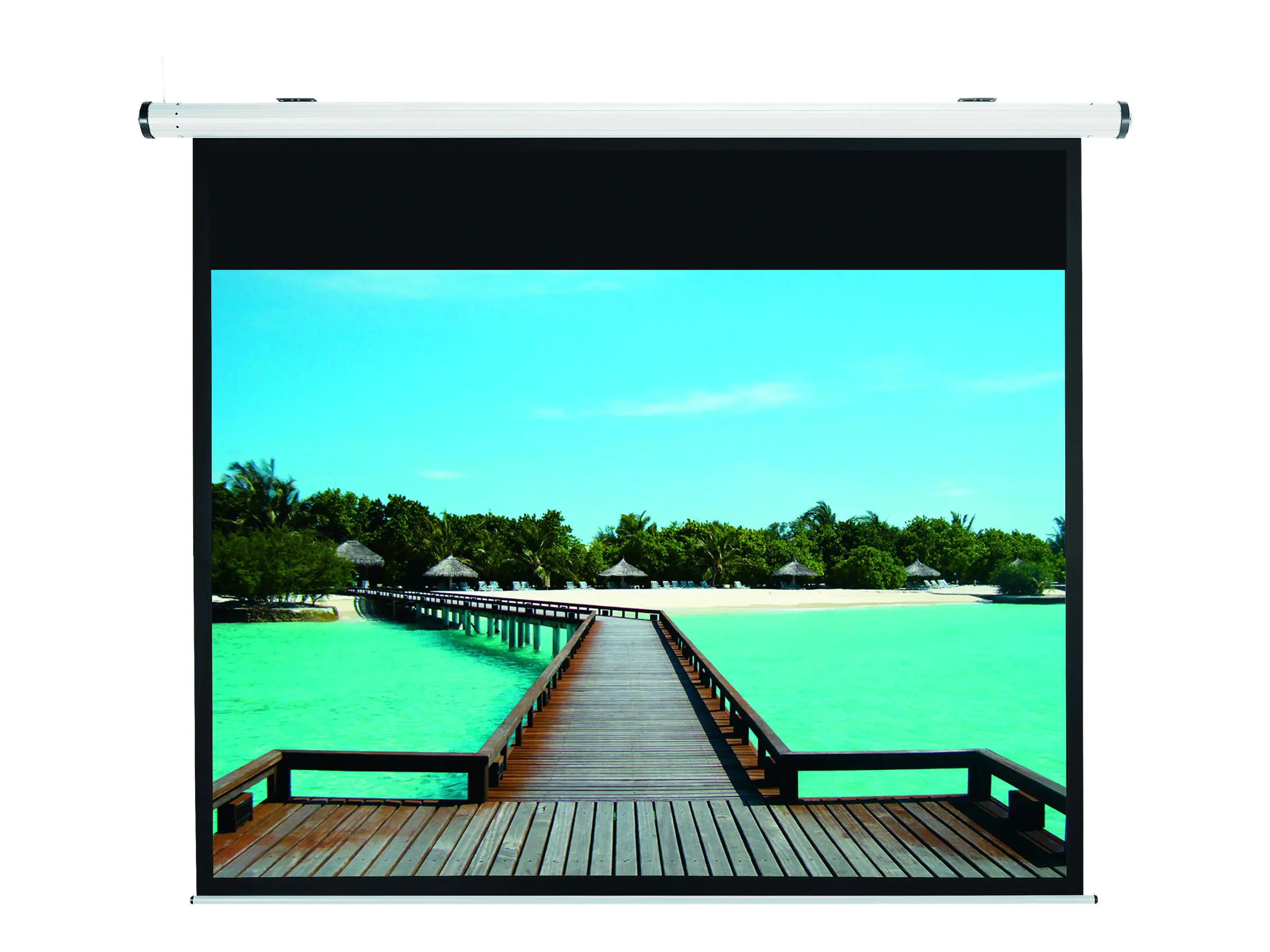 Medium Design-Roll Electric IR - Leinwand - Deckenmontage möglich, geeignet für Wandmontage - motorisiert - 230 V - 290 cm (114") - 4:3 - Type D, mattweiß - weiß
