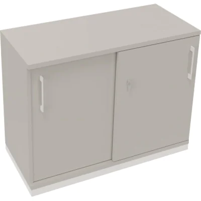 Schiebetürenschrank 2OH B1000xT442xH781mm ws/Lichtgrau Schiebetürenschrank 2OH B1000xT442xH781mm ws/Lichtgrau