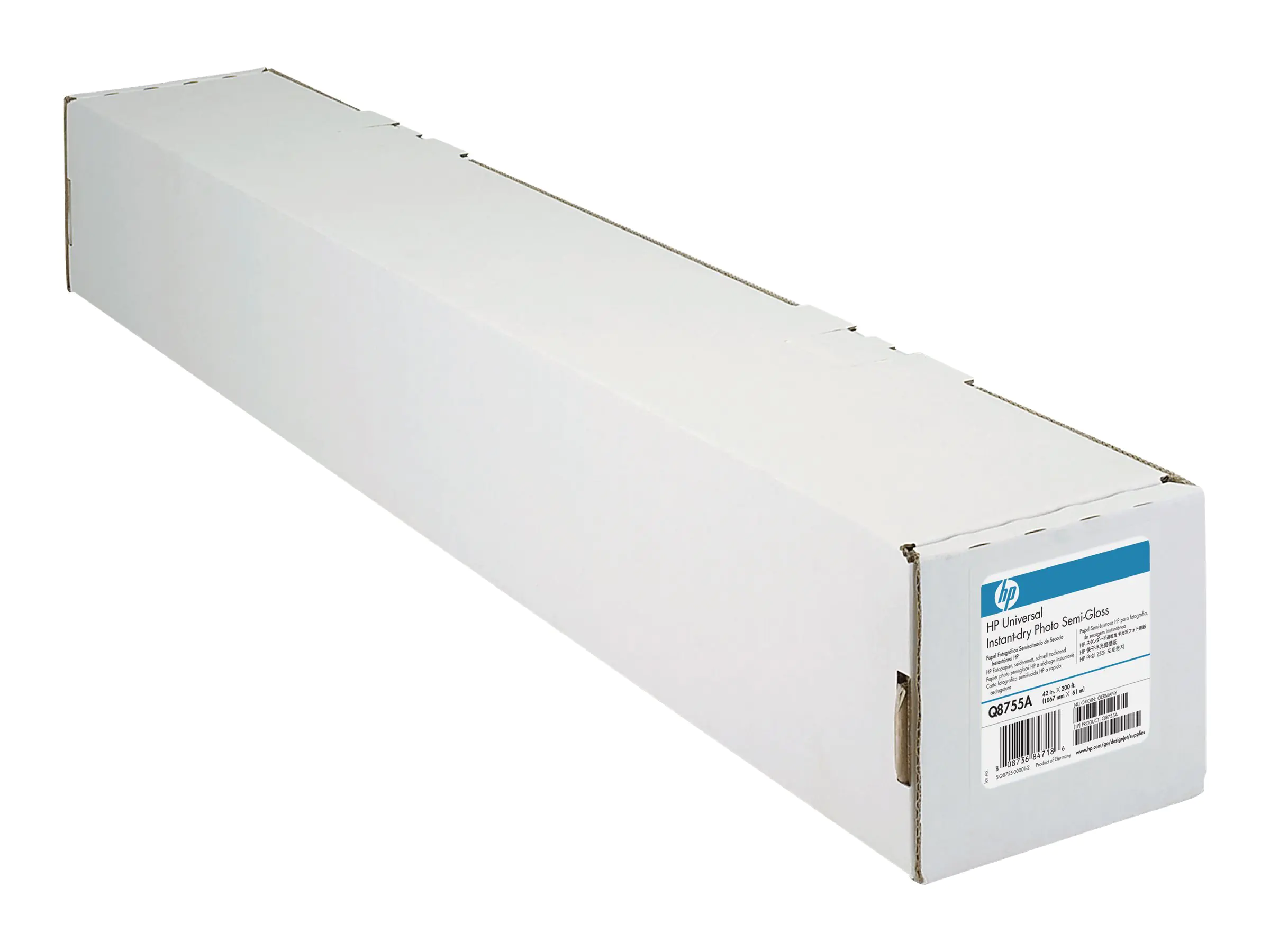 HP Universal Instant-Dry Photo Semi-Gloss - Halbglänzend - 7,4 mil - Rolle (106,7 cm x 61 m) Q8755A