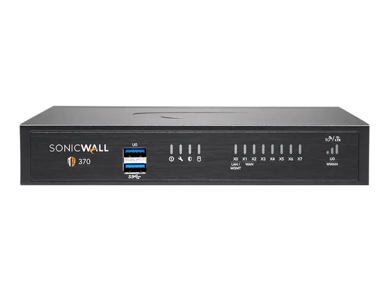 SonicWALL TZ370 - Essential Edition - Sicherheitsgerät - 1GbE - onicWALL Secure Upgrade Plus Programm (2 Jahre Option) - Desktop SonicWALL TZ370 - Essential Edition - Sicherheitsgerät - 1GbE - onicWALL Secure Upgrade Plus Programm (2 Jahre Option) - Desktop