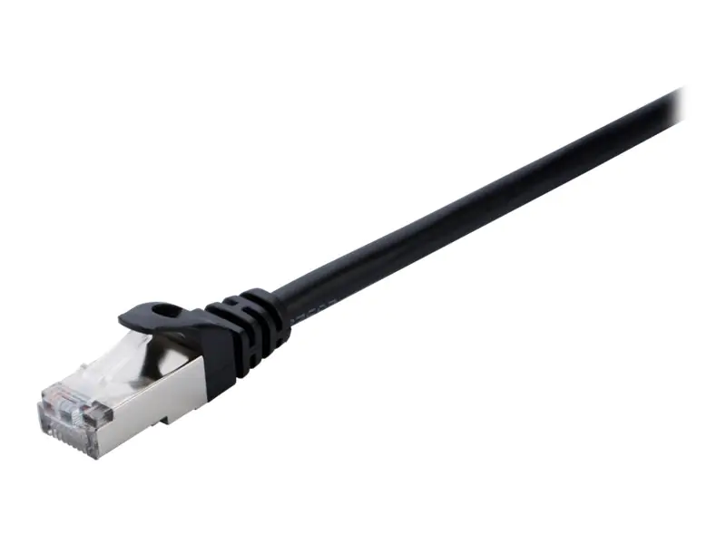 V7 - Patch-Kabel - RJ-45 (M) zu RJ-45 (M) - 50 cm - 6 mm - SFTP - CAT 7 - geformt, ohne Haken - Schwarz