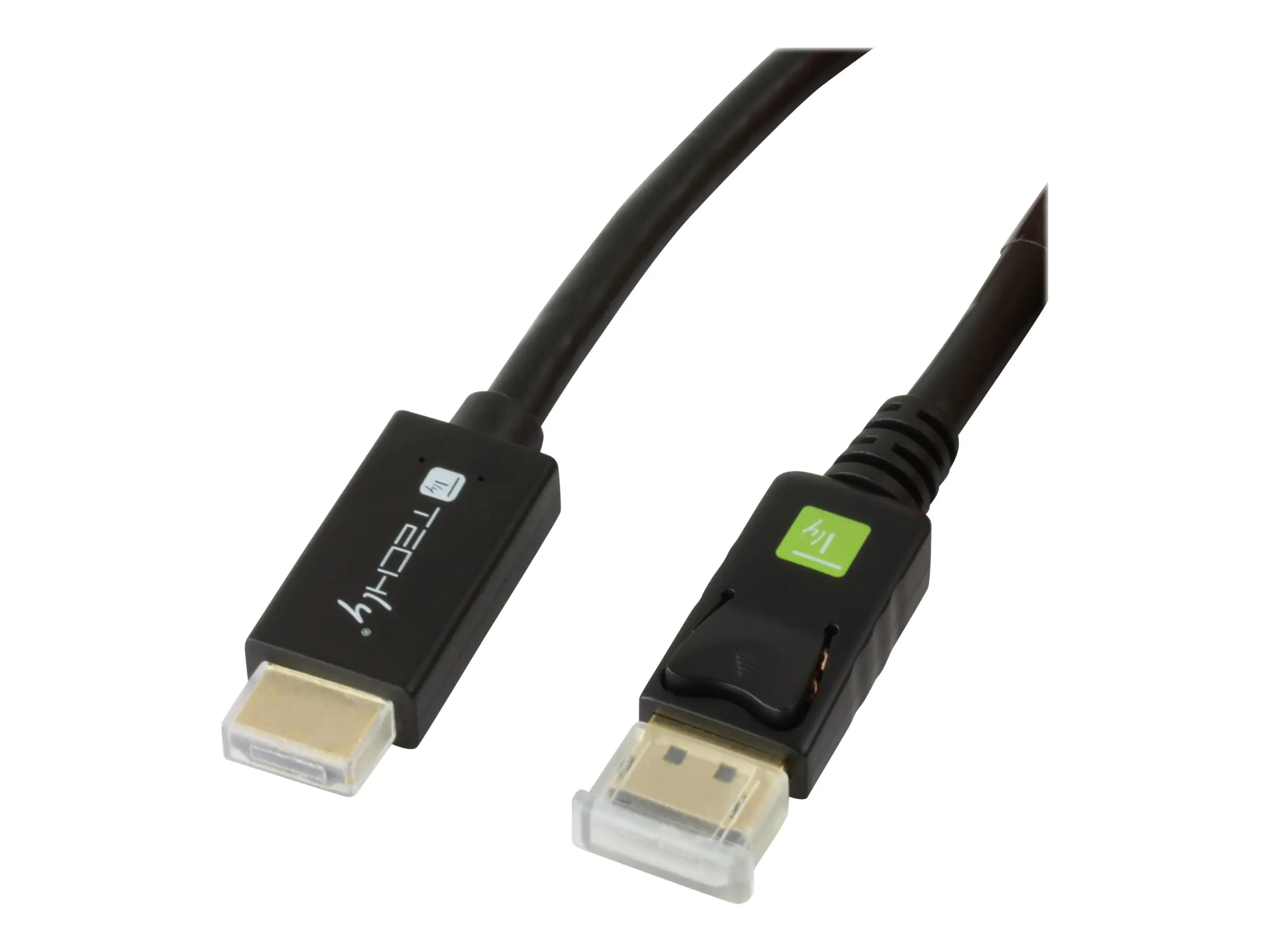 TECHly - Adapterkabel - DisplayPort männlich zu HDMI männlich - 1 m - abgeschirmt - Schwarz - 4K Unterstützung